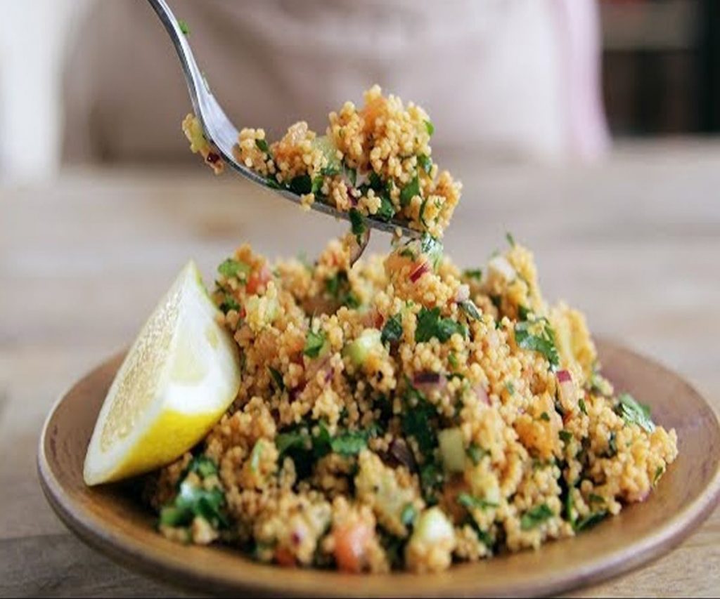 Turkey escalopes & giant couscous Recipe