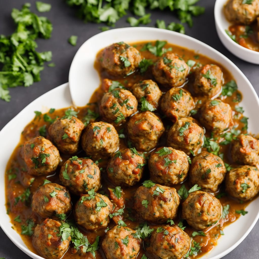 Turkey Meatballs in Olive & Courgette Sauce