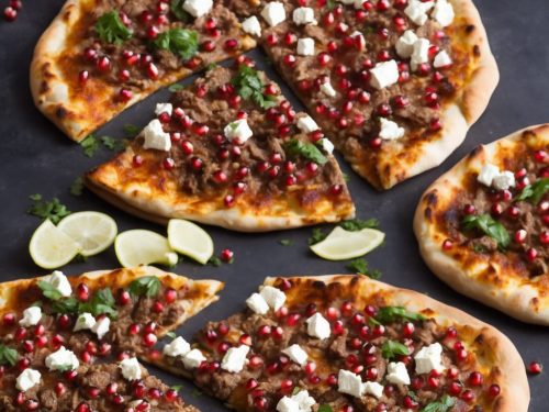 Turkish Pizza with Spiced Pomegranate Beef & Feta