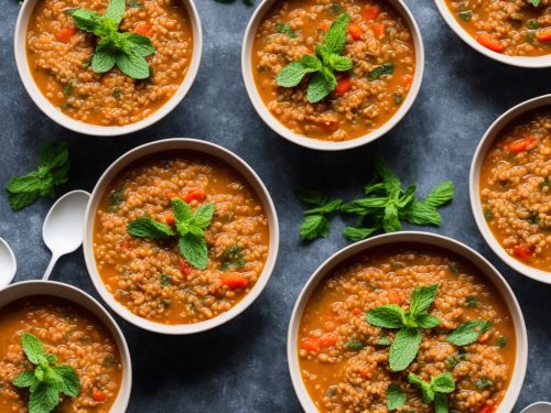 Turkish Red Lentil Soup with Mint