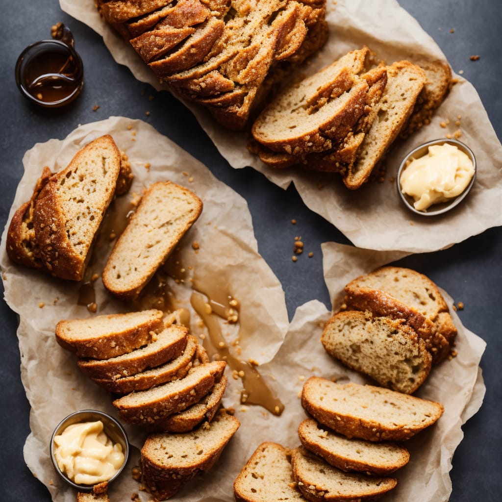 Twisted Spiced Bread with Honey & Tahini Butter