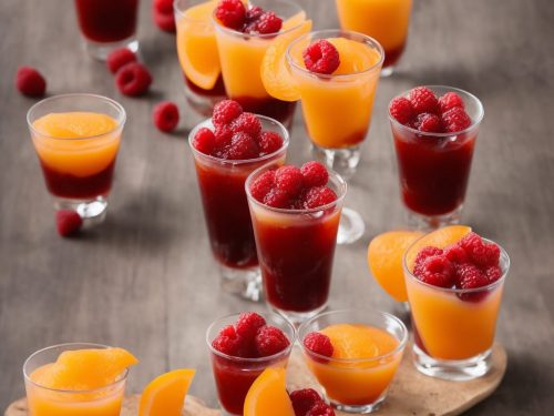 Vanilla Jellies with Apricot & Raspberry Compote
