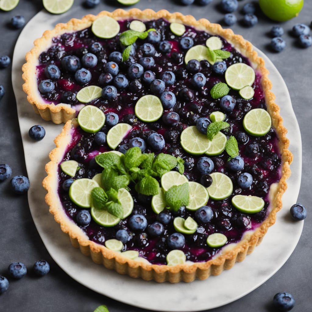 Vegan Blueberry & Lime Tart