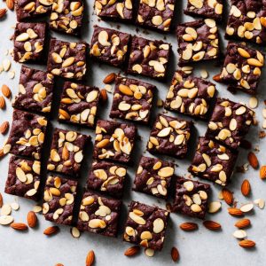 Vegan Cherry & Almond Brownies