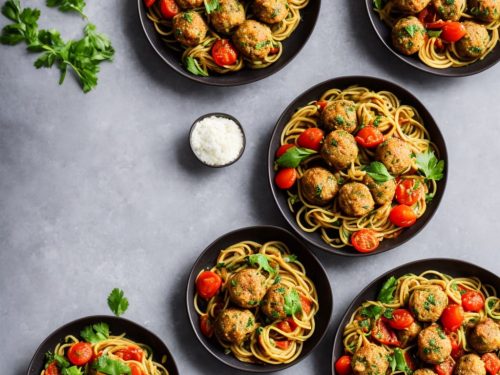 Veggie Meatballs with Tomato Courgetti