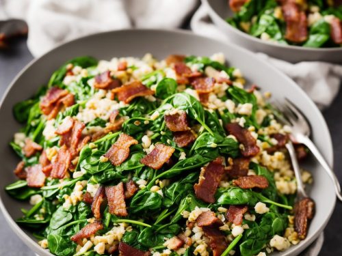 Warm Grain Salad with Bacon, Leeks & Spinach