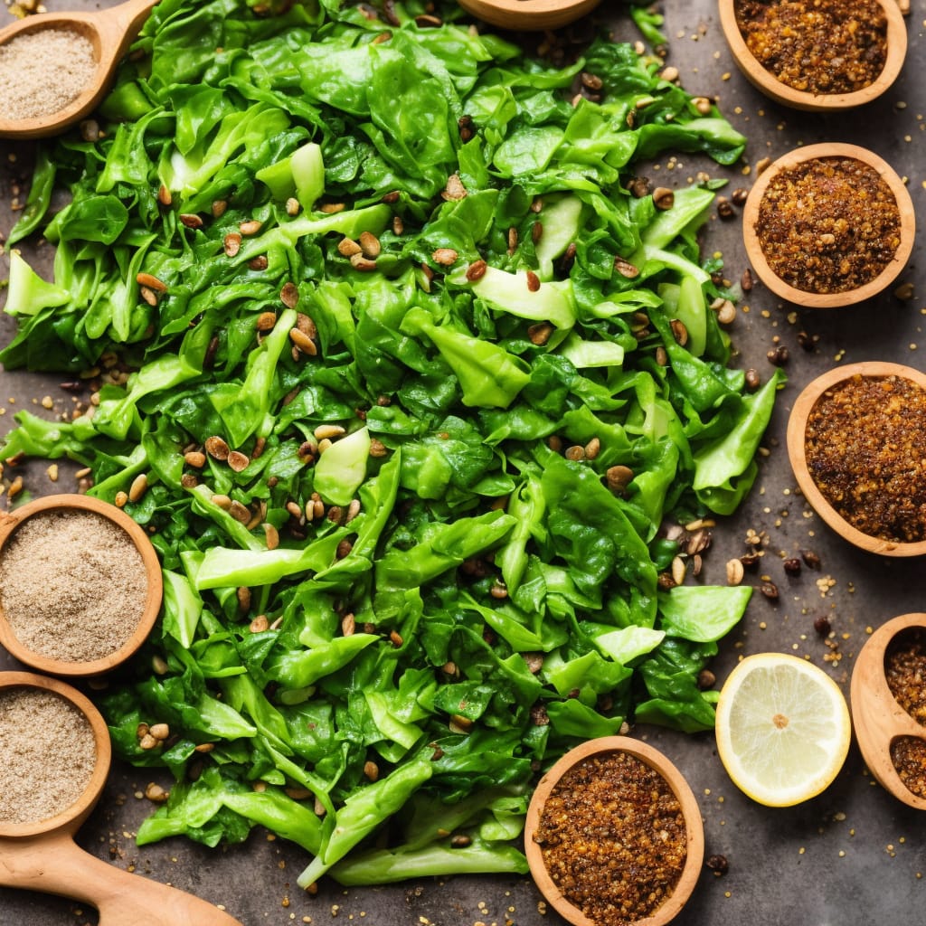 Warm Greens & Shallots with Allspice Dressing