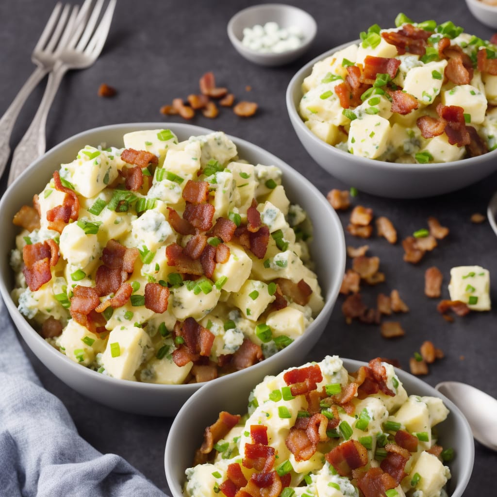 Warm New Potato Salad with Bacon & Blue Cheese