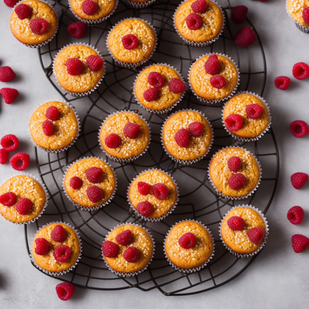 Warm Raspberry Cupcakes with Orange Sugar Drizzle