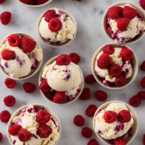 White Chocolate and Raspberry Ice Cream