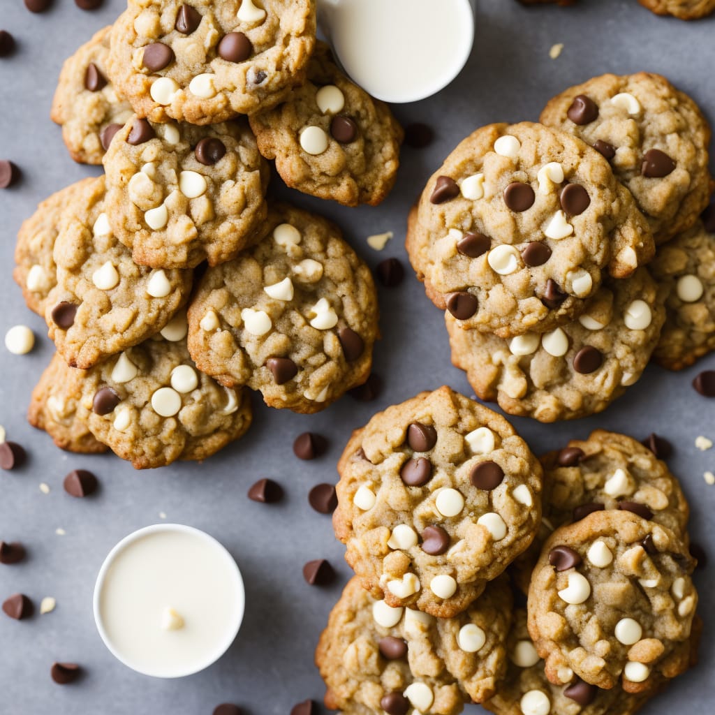 White Chocolate Chip Oatmeal Cookies