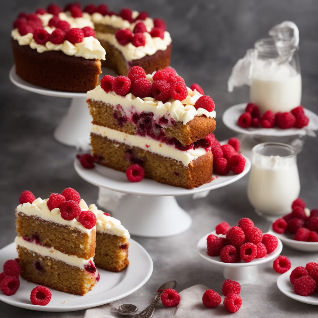 White Chocolate & Raspberry Cake