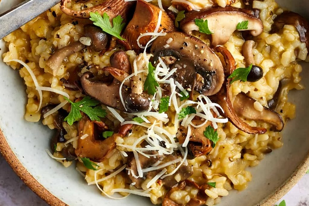 Wild Mushroom & Ricotta Rice with Rosemary & Thyme