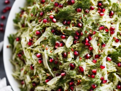 Winter Cabbage & Fennel Slaw with Pomegranate