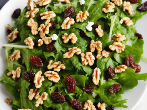 Winter Salad with Raisins, Dill & Walnuts