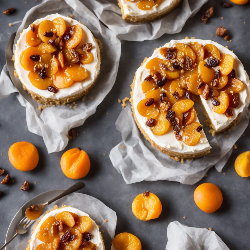 Yogurt Cheesecake with Honey-Roasted Apricots