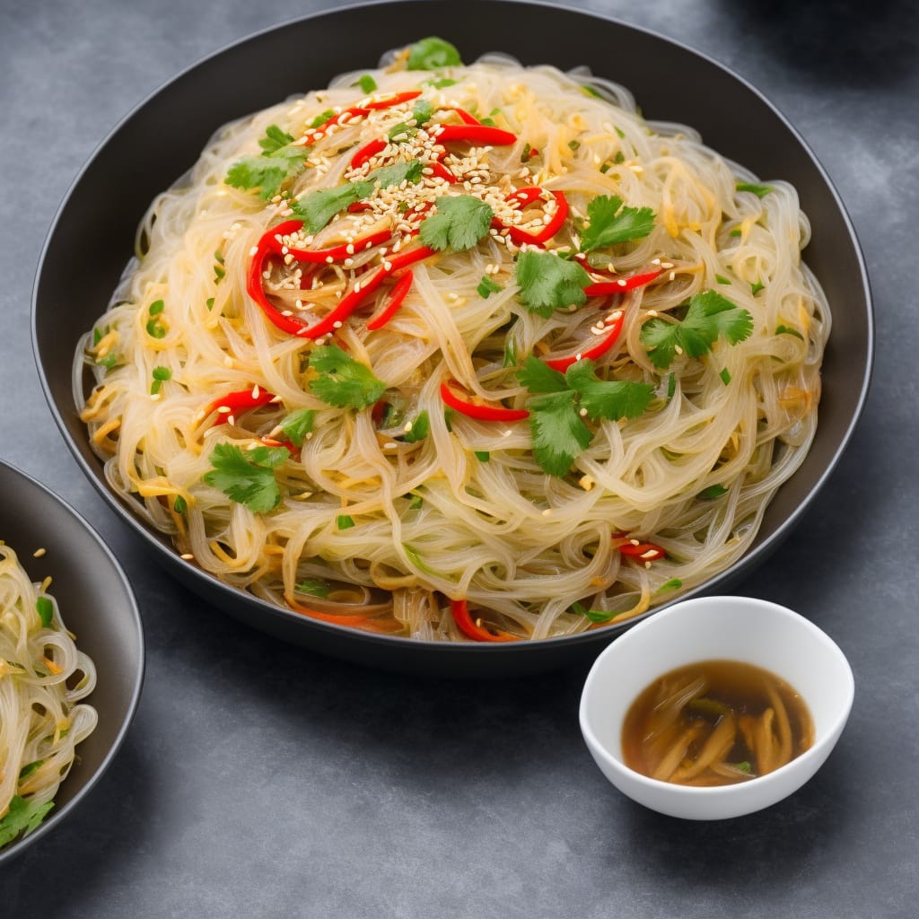 Yummy Korean Glass Noodles (Japchae)