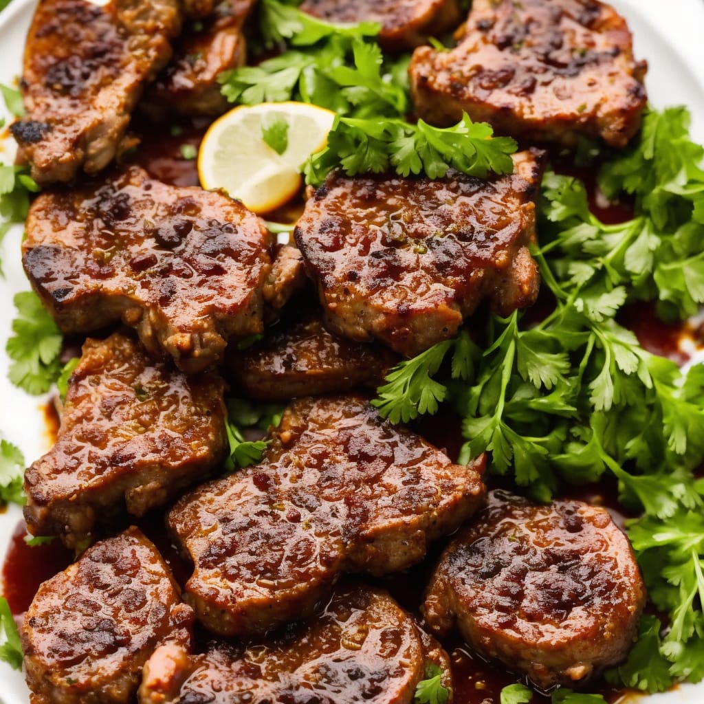Zesty Lamb Chops with Crushed Kidney Beans
