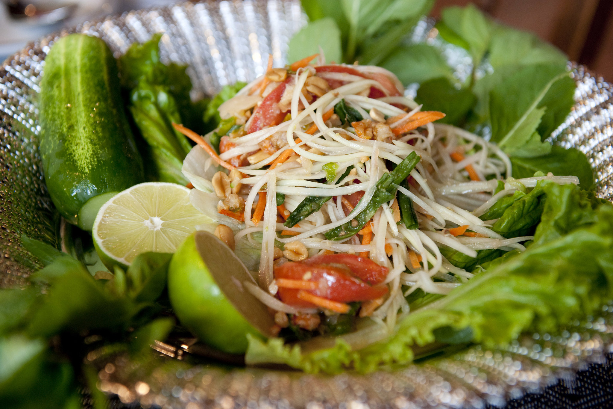 LookinsideThailand Cooking Som Tam Shredding Papaya - Look Inside Thailand