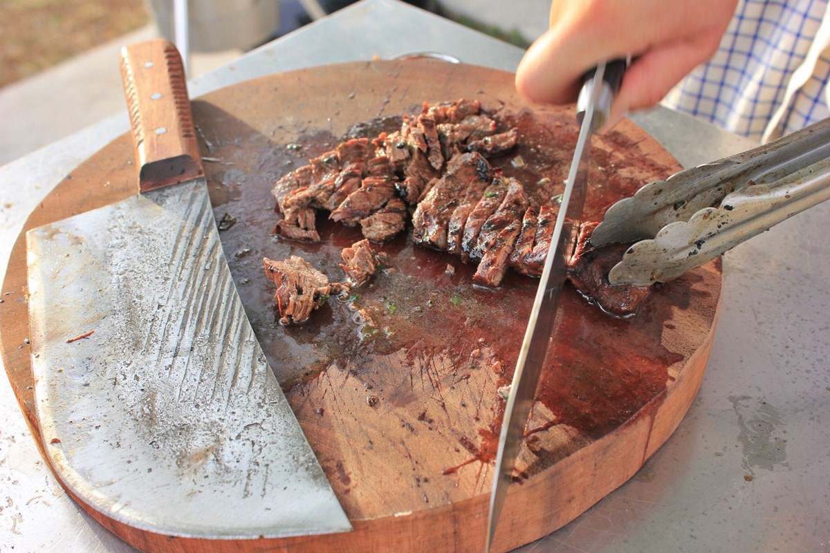 How To Chop Asada Taco Meat 