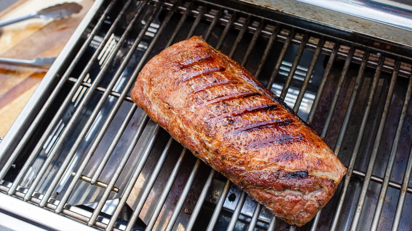 Grilling pork roast on sale on gas grill