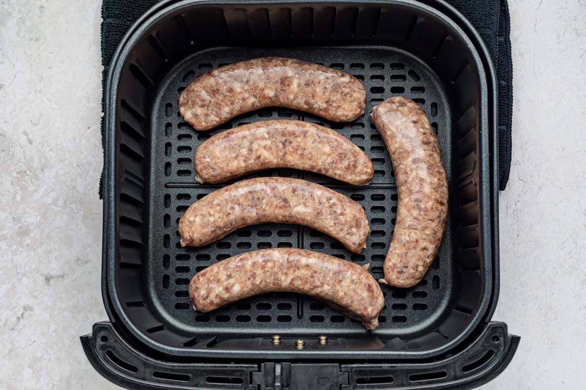Air Fryer Brats are just as good (if not better) than on a grill. 