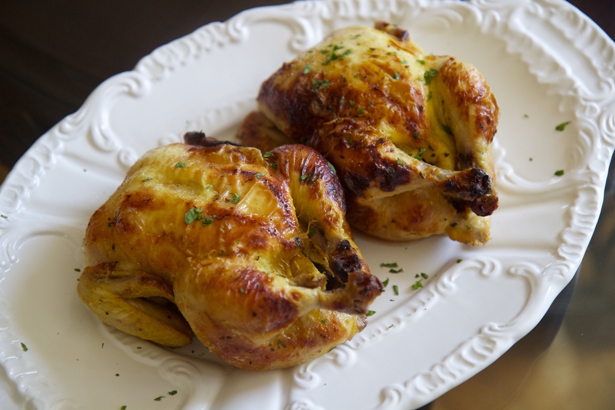 Cornish Game Hens with Garlic and Rosemary Recipe