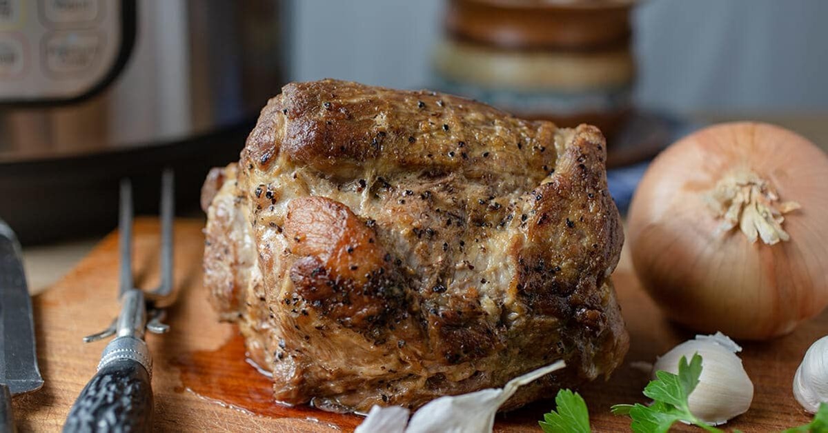 Frozen pork roast best sale in an instant pot