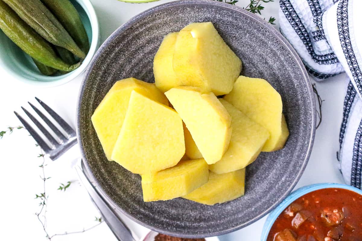 How to Cook Delicious Boiled Yellow Yam with Salt 