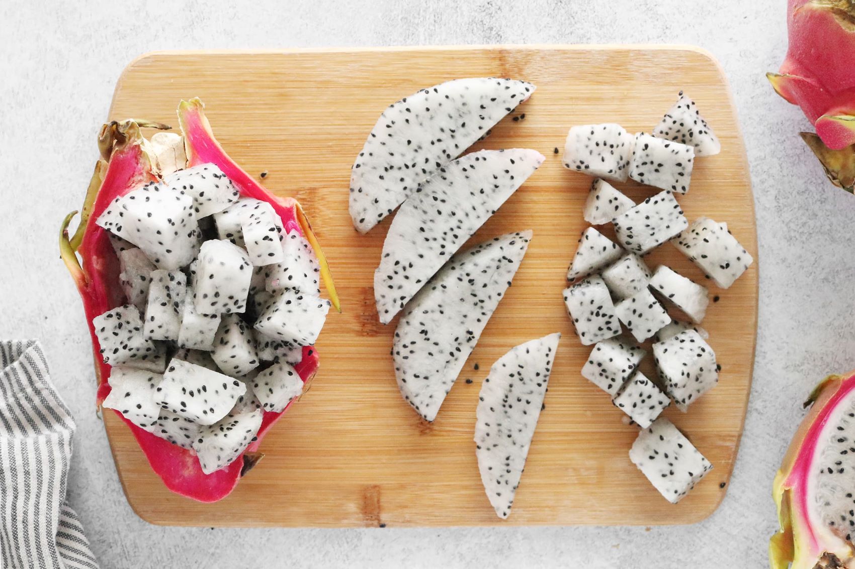 How To Cut Dragon Fruit White