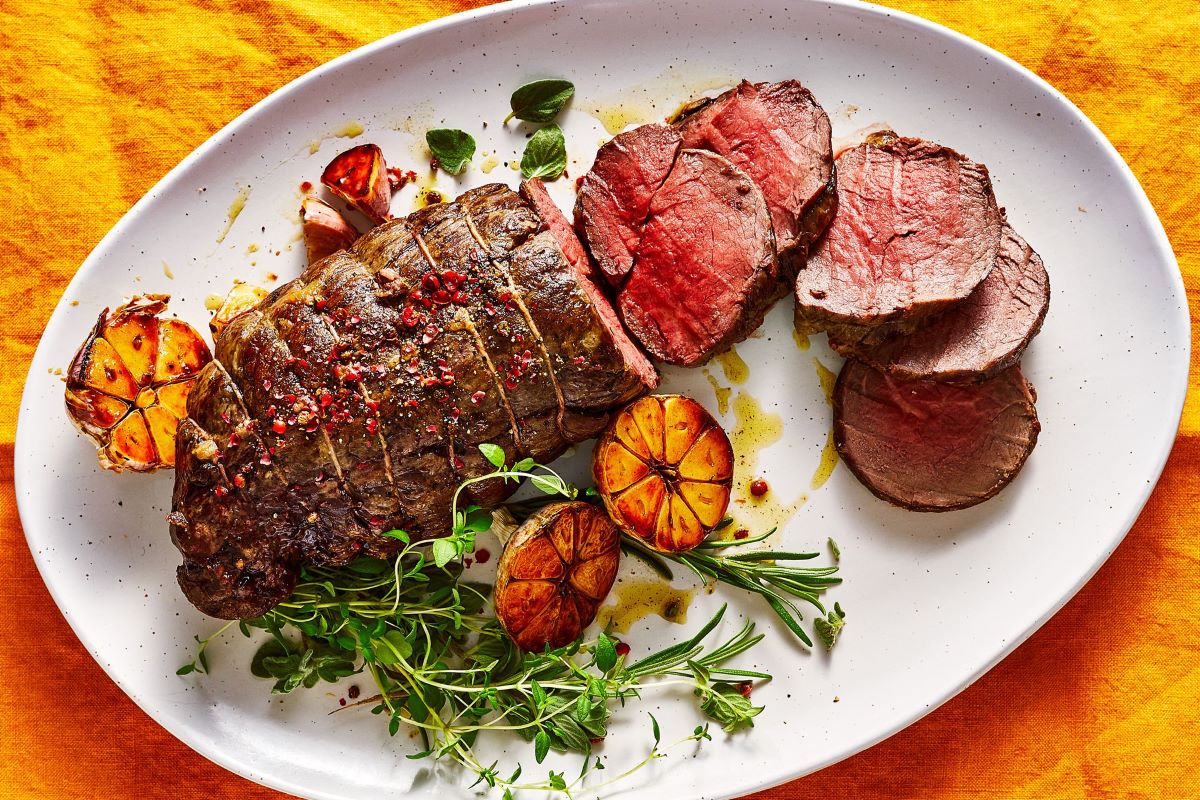 Whole Beef Tenderloin Seasoned with Holy Cow and Garlic & Herb