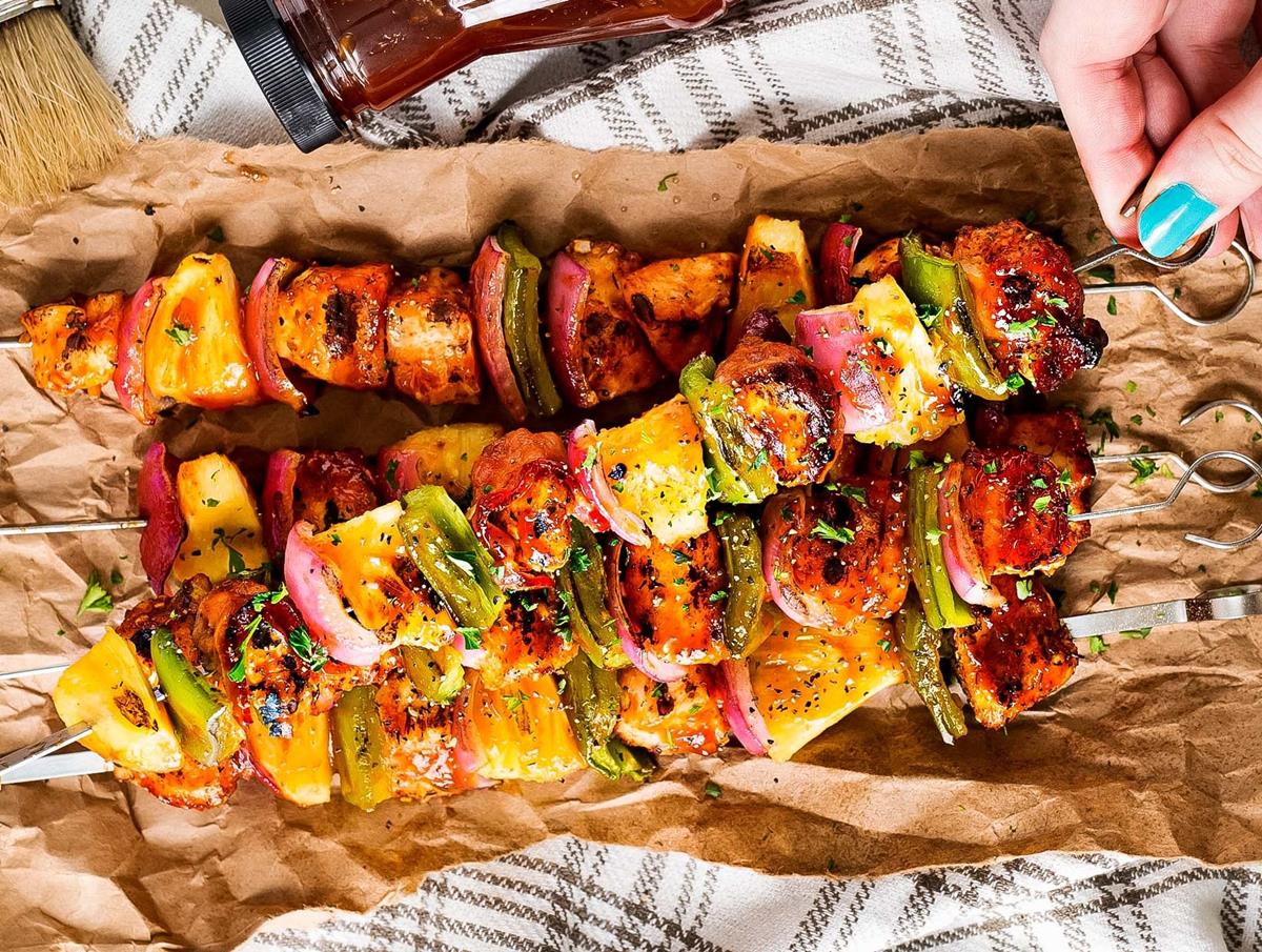 Chicken kabobs gas grill sale