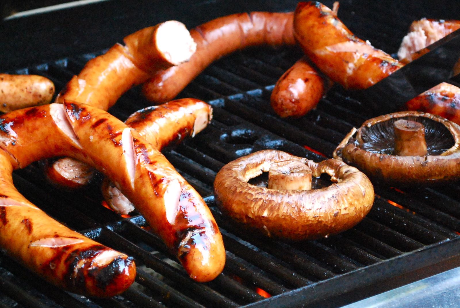 Cooking kielbasa 2025 on the grill