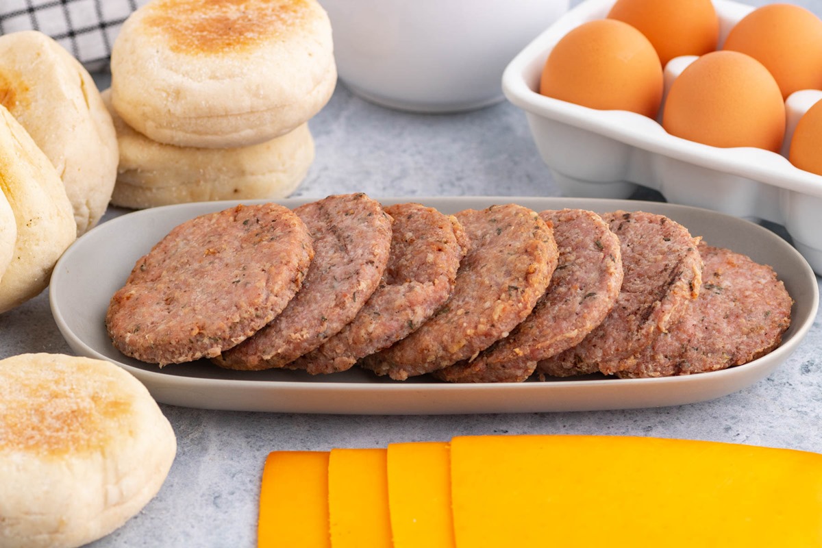 SAUSAGE PATTY PANCAKES - Butter with a Side of Bread