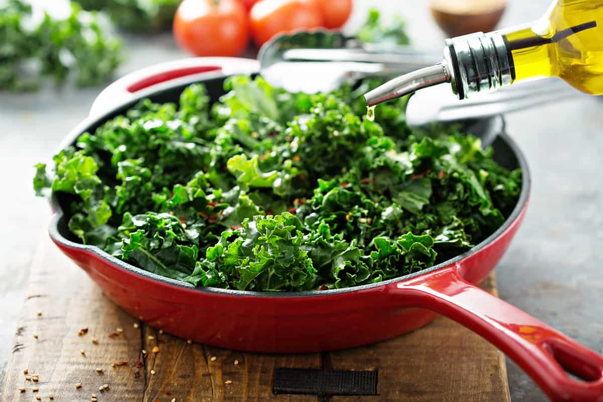 Leafy green cooking methods