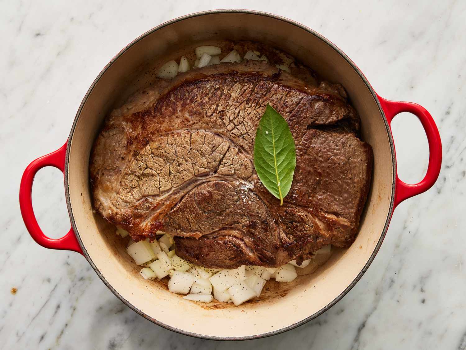 A Beef Shoulder Roast On The Stove