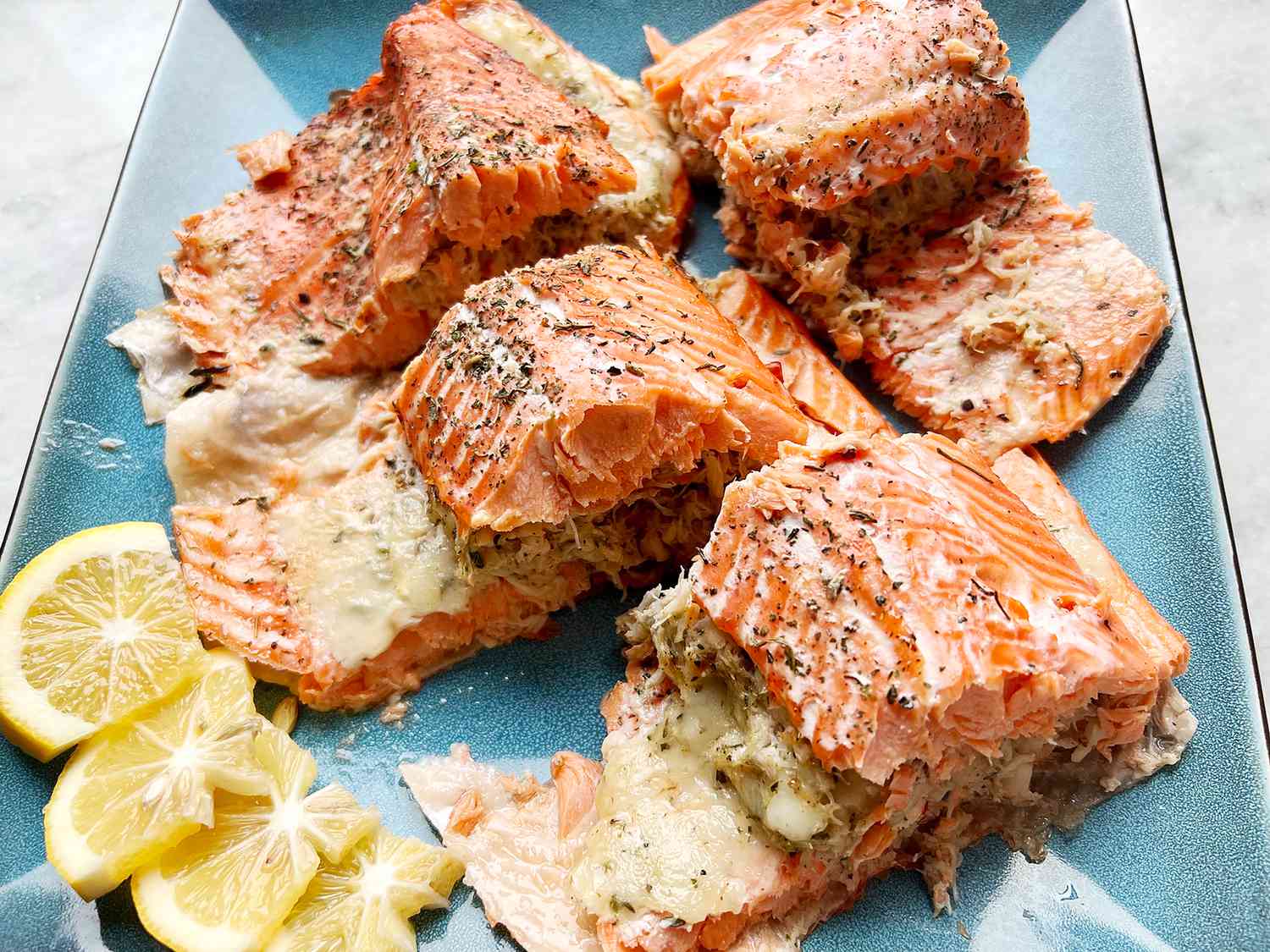 how-to-cook-salmon-stuffed-with-crab-and-lobster
