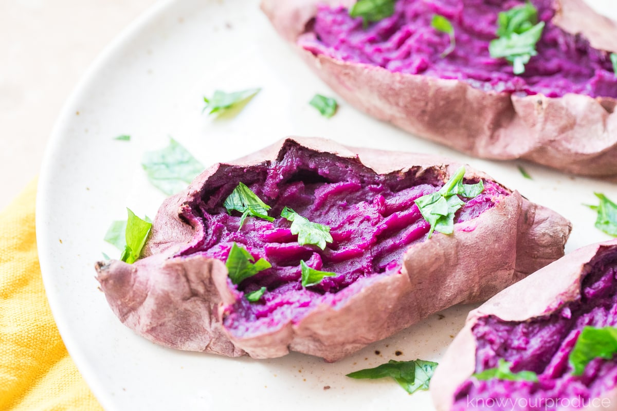 how-to-bake-purple-sweet-potato-halves