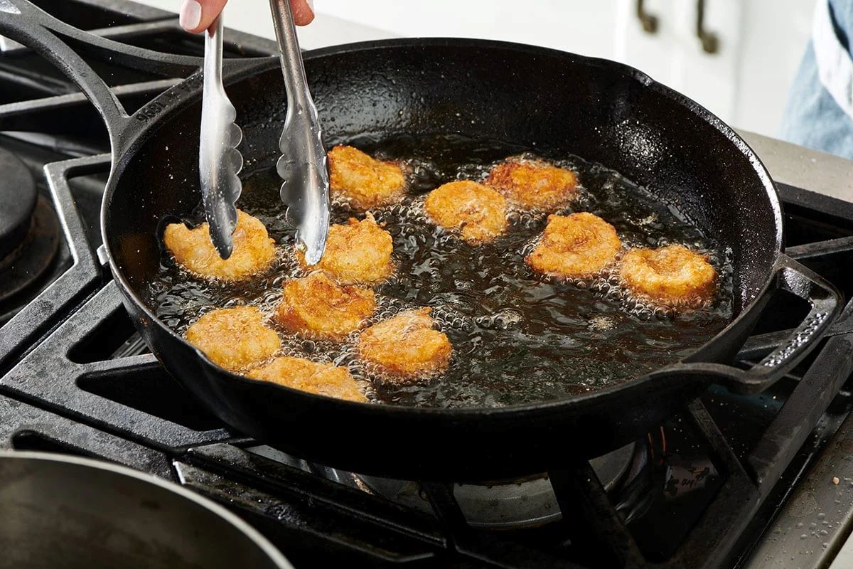 Deep fry on sale stove top