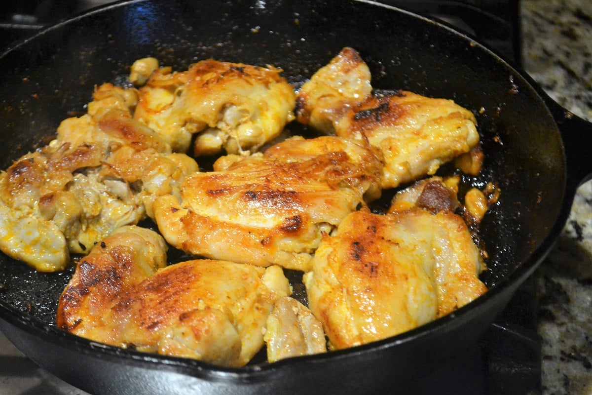 how long do you fry boneless skinless chicken thighs