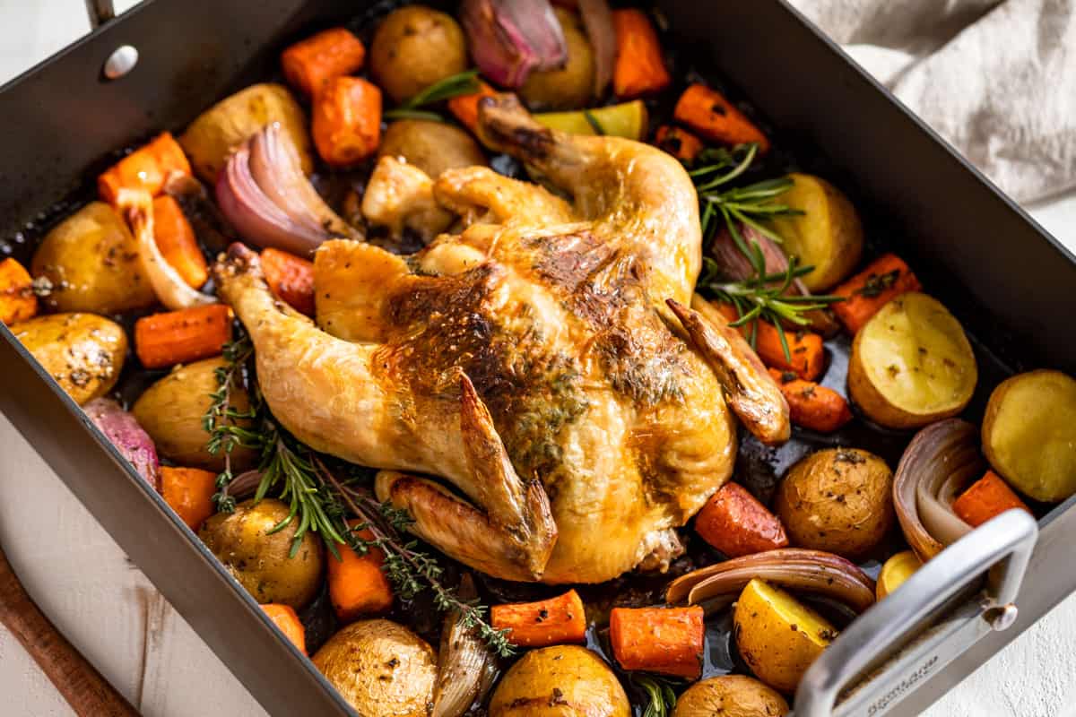 How To Roast Vegetables In A Chicken Roasting Pan
