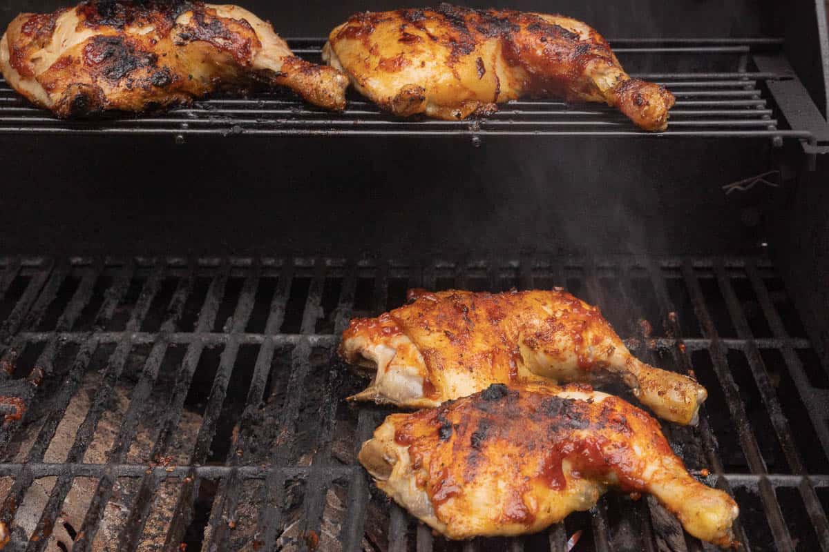 How To Smoke Chicken Quarters On Big Boss Pellet Grill