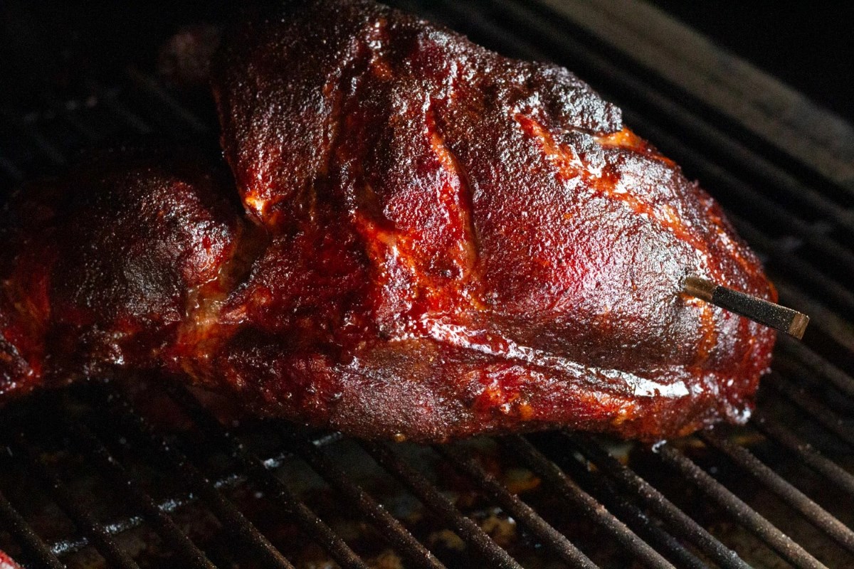 Pellet smoked outlet pork butt