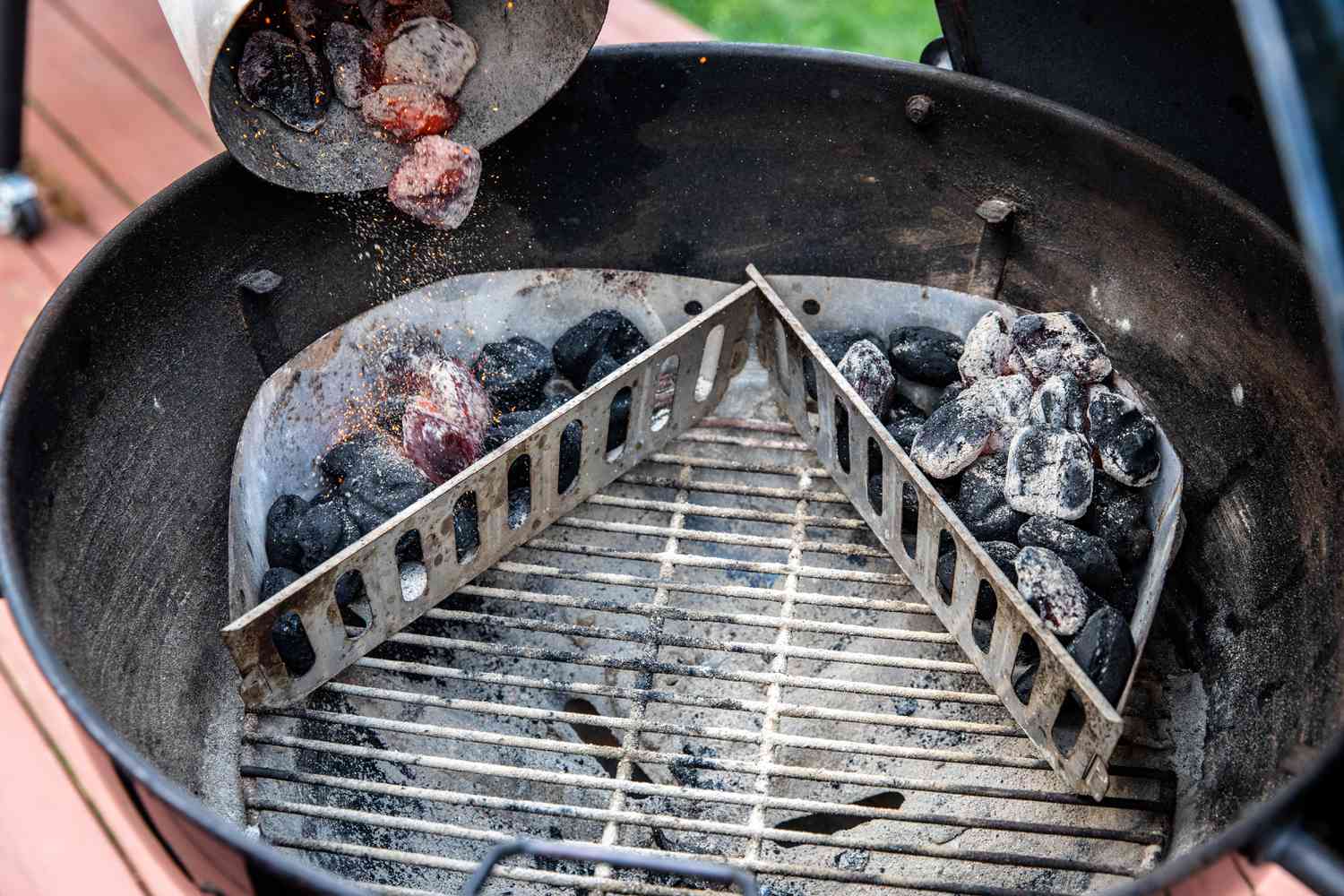 Preparing on sale charcoal grill