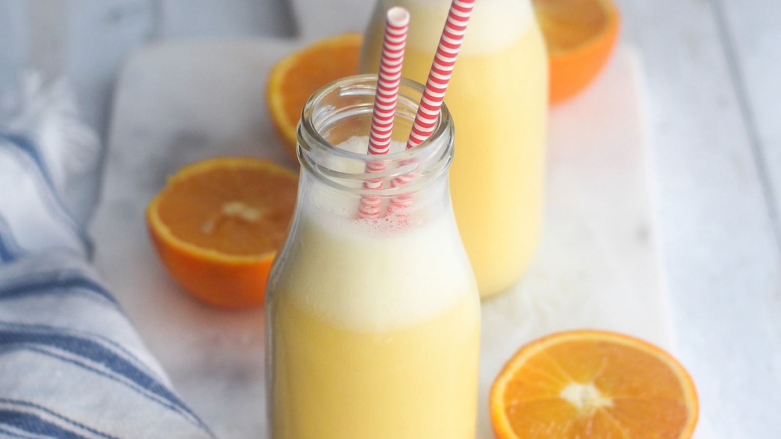 Milk and shop orange juice