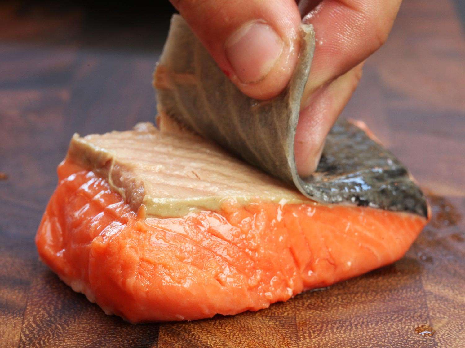 what-is-the-brown-part-on-salmon