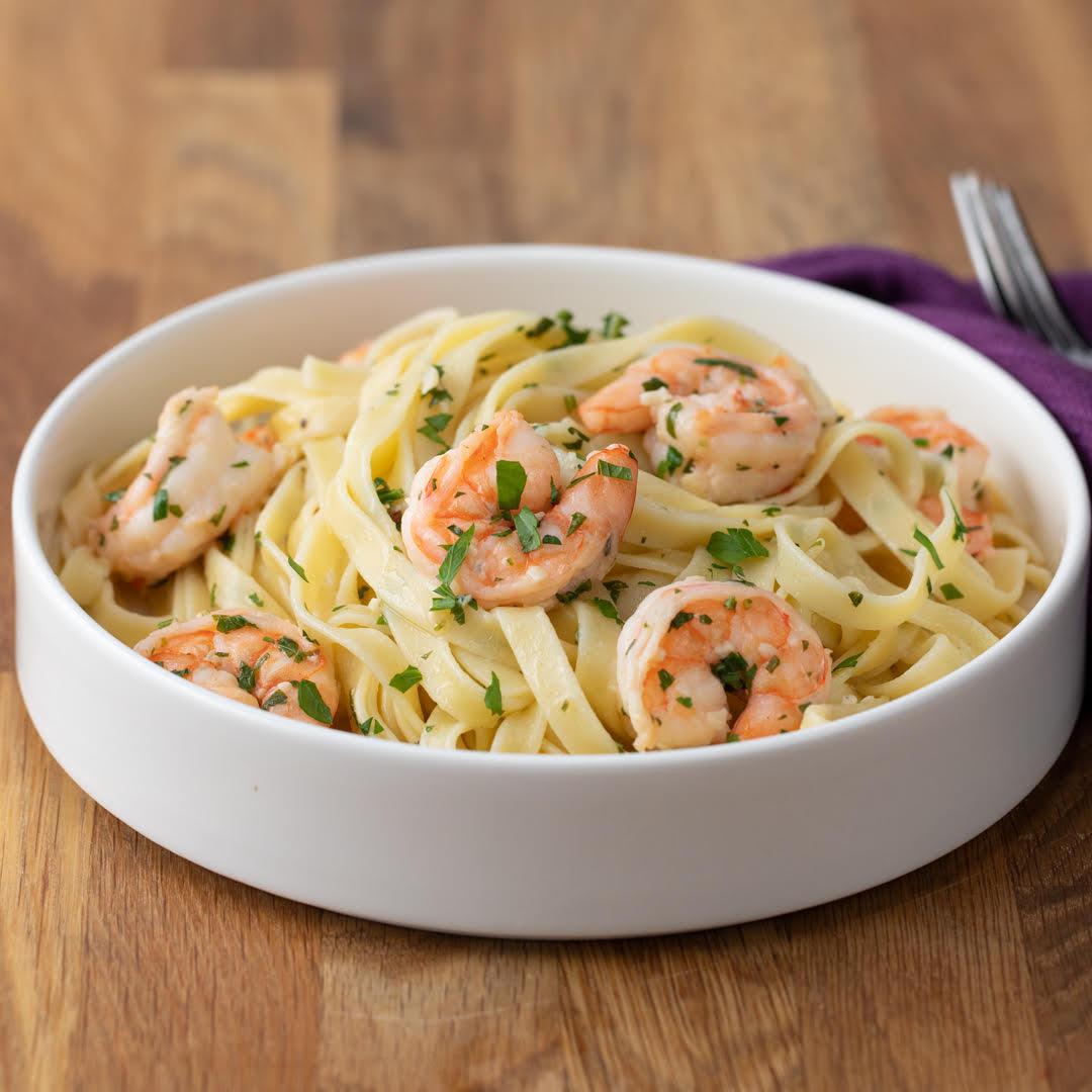 Garlic Butter Shrimp Fettuccine Recipe