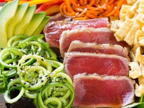 ahi tuna salad with sesame ginger dressing recipe