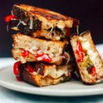 balsamic roasted broccoli and red pepper grilled cheese recipe