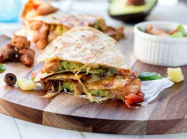 barbecue chicken pizzadilla (pizza quesadilla) recipe